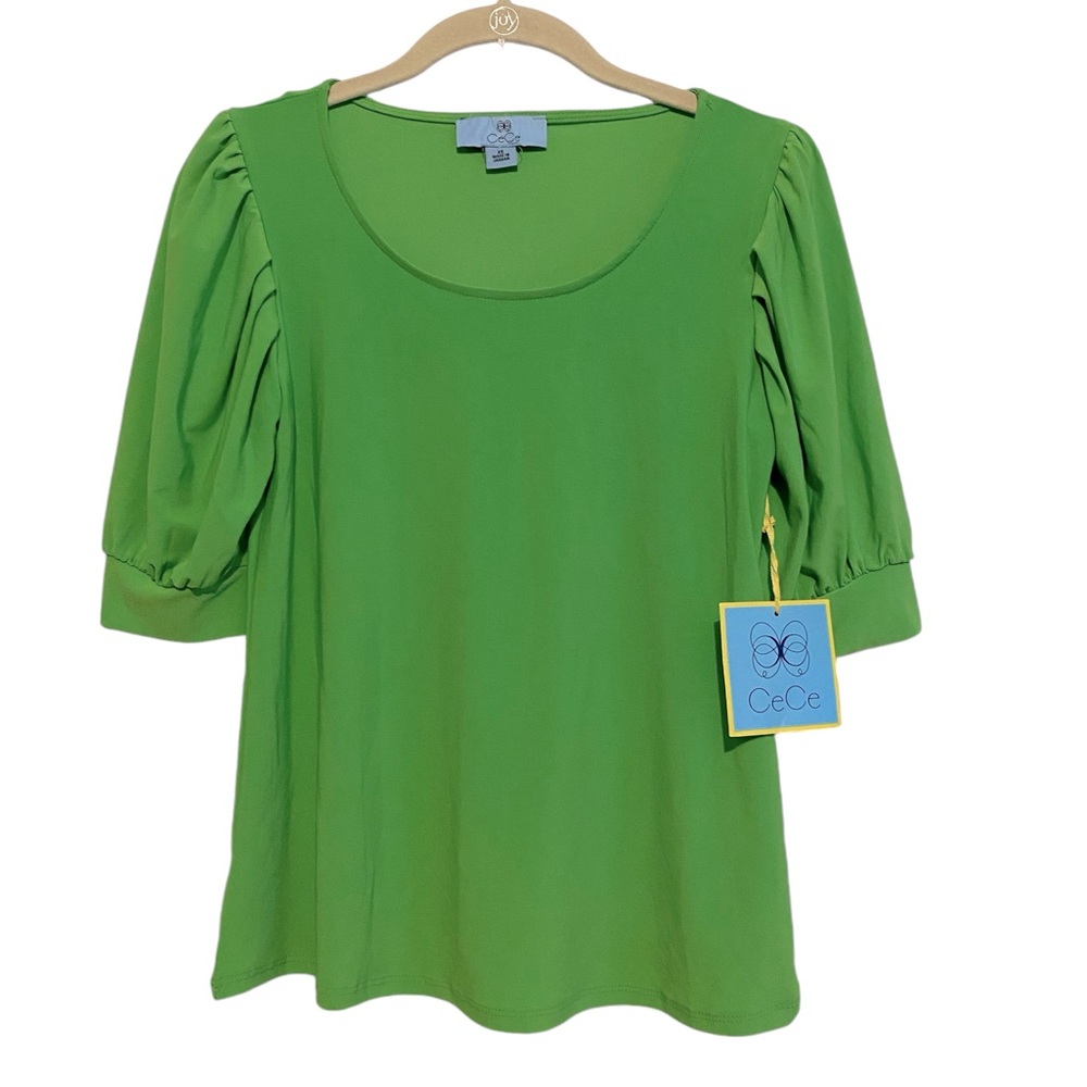 NWT CeCe Pull Over Top. Puff Sleeve W/Cuffs. Cute! Sz. XS (oversized).